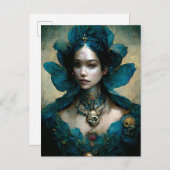 Blue Fairy Fantasy Art Briefkaart (Voorkant / Achterkant)