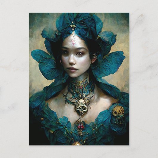 Blue Fairy Fantasy Art Briefkaart (Voorkant)