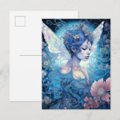 Blue Fairy Fantasy Art Briefkaart (Voorkant / Achterkant)