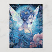 Blue Fairy Fantasy Art Briefkaart (Voorkant)