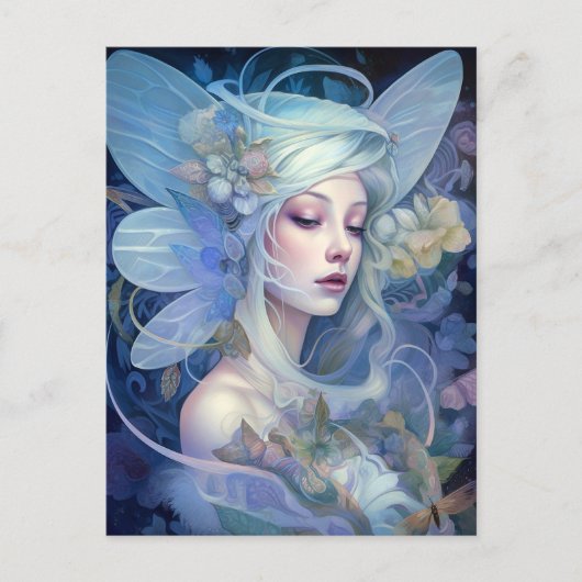 Blue Fairy Fantasy Art Briefkaart (Voorkant)