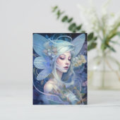 Blue Fairy Fantasy Art Briefkaart (Staand voorkant)