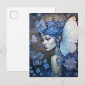 Blue Fairy Fantasy Art Briefkaart (Voorkant / Achterkant)