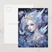 Blue Fairy Fantasy Art Briefkaart (Voorkant / Achterkant)