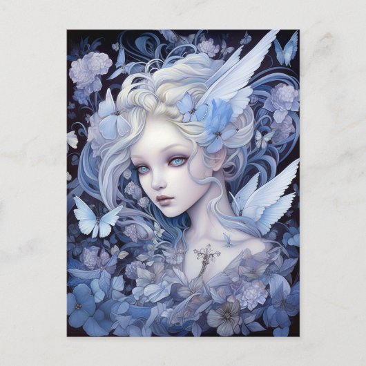 Blue Fairy Fantasy Art Briefkaart (Voorkant)