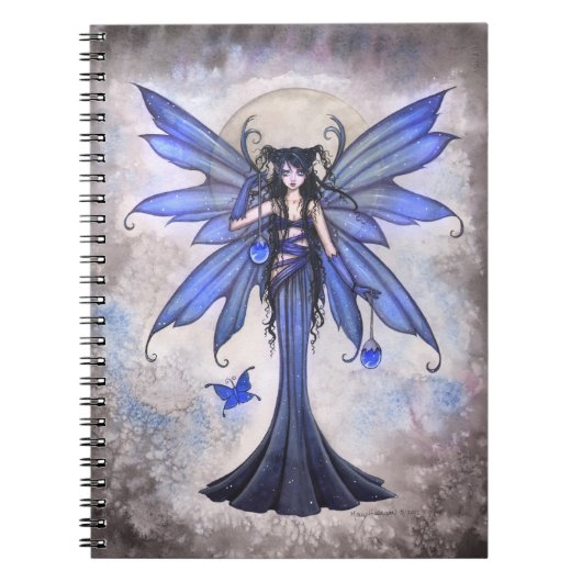 Blue Fairy Fantasy Art Notitieboek (Voorkant)
