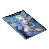 Blue Fairy Fantasy Art Notitieboek (Rechterzijde)