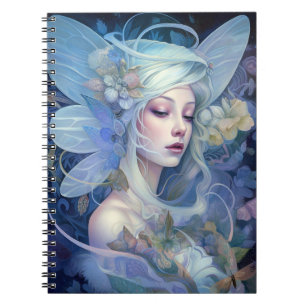 Blue Fairy Fantasy Art Notitieboek