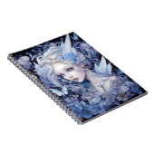 Blue Fairy Fantasy Art Notitieboek (Rechterzijde)