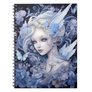Blue Fairy Fantasy Art Notitieboek
