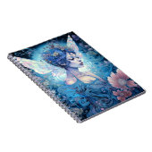 Blue Fairy Fantasy Art Notitieboek (Rechterzijde)