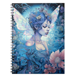 Blue Fairy Fantasy Art Notitieboek