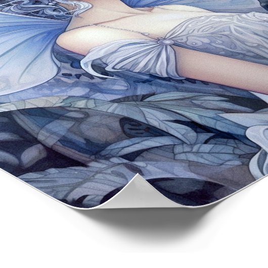 Blue Fairy Fantasy Art Poster (Hoek)