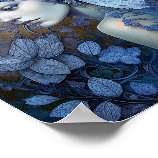 Blue Fairy Fantasy Art Poster (Hoek)