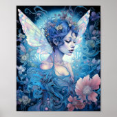Blue Fairy Fantasy Art Poster (Voorkant)