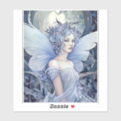 Blue Fairy Fantasy Art Sticker (Vel)