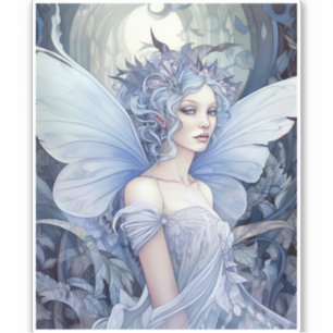 Blue Fairy Fantasy Art Sticker