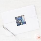 Blue Fairy Fantasy Art Vierkante Sticker (Envelop)