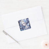Blue Fairy Fantasy Art Vierkante Sticker (Envelop)
