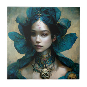 Blue Fairy Fantasy keramische tegel Tegeltje