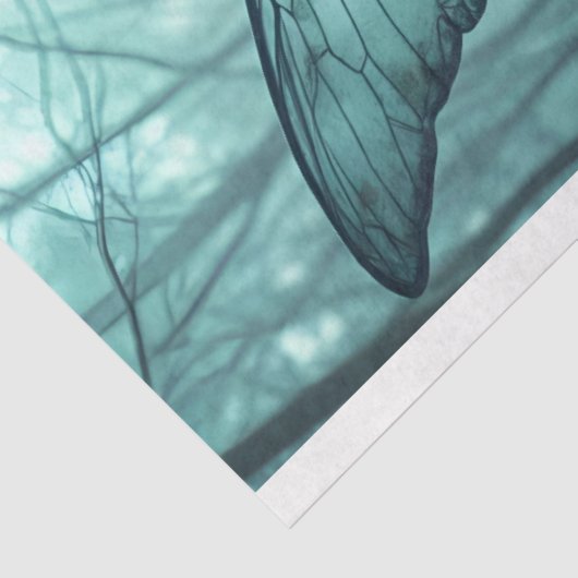 Blue Fairy Forest Decoupage Paper Tissuepapier (Detail)