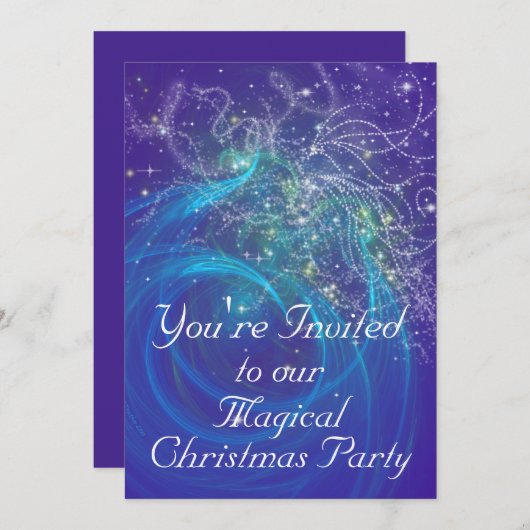 BLUE FAIRY LIGHTS KAART (Voorkant / Achterkant)