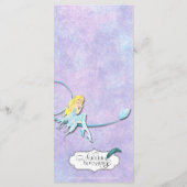 Blue Fairy op Paarse bruiloft Menu (Achterkant)