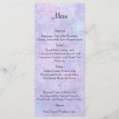 Blue Fairy op Paarse bruiloft Menu (Voorkant)