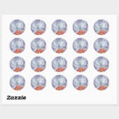 "Blue Fairy"-Sticker/envelopzegel Ronde Sticker (Vel)