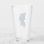 Blue Fairy Wings Faerie Garden Art Glas (Achterkant)