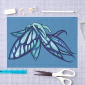 Blue Fairy Wings Faerie Garden Art Tissuepapier (Craft)