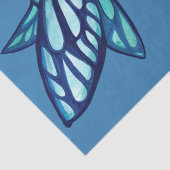 Blue Fairy Wings Faerie Garden Art Tissuepapier (Detail)