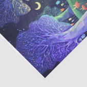 Blue Fairyland Woodland Fantasy, Tissuepapier (Detail)