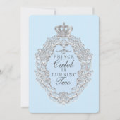 Blue Fairytale Prince Party Uitnodiging (Voorkant)