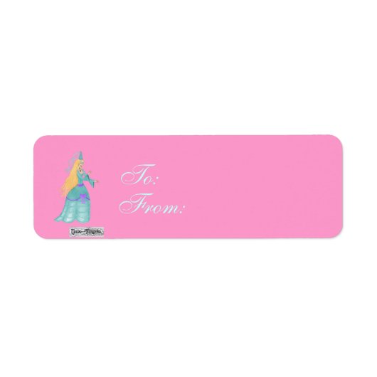 Blue Fairytale Princess Gift Labels (Voorkant)