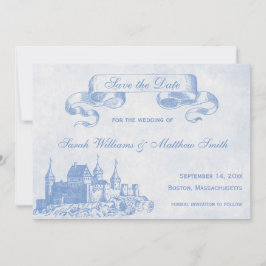 Blue Fairytale Wedding Save the Date