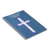 Blue Faith Cross Bijbelse Journal Notitieboek (Rechterzijde)