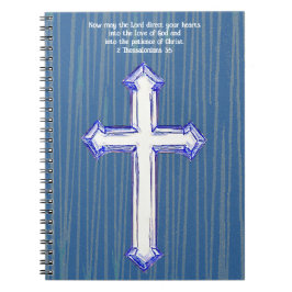 Blue Faith Cross Bijbelse Journal Notitieboek