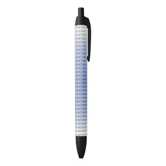 Blue Faith It Black Ink Pen (Achterkant (Verticaal))