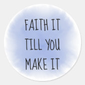 Blue Faith It Classic Round Sticker (Voorkant)