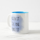 Blue Faith It Two-Tone Coffee Mok (Voorkant links)