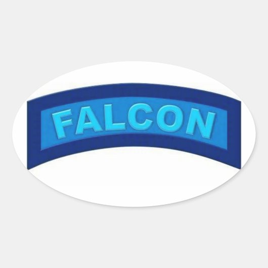 Blue Falcon-Stickers Ovale Sticker (Voorkant)
