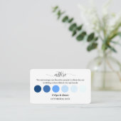 Blue Fall Wedding Attire Dress Code Palette QR Cod Informatiekaartje (Staand voorkant)