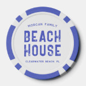 Blue Family Beach House Aangepaste Las Vegas Casin Poker Chips (Achterkant)
