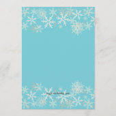 Blue Family Kerstdiner Menu Sjabloon (Achterkant)