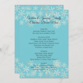 Blue Family Kerstdiner Menu Sjabloon (Voorkant / Achterkant)