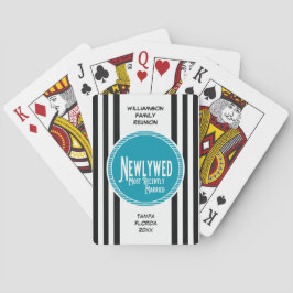 Blue Family Reunion Award Pas getrouwd nieuw gehuw Pokerkaarten