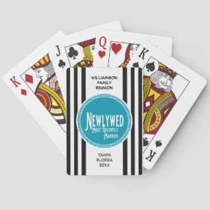 Blue Family Reunion Award Pas getrouwd nieuw gehuw Pokerkaarten