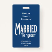 Blue Family Reunion Award trouwt het langst Badge (Voorkant)