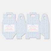 Blue Fancy Floral Birthday Party Gable Favor Bedankdoosjes (Ongevouwen)